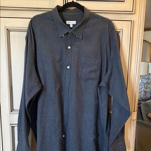 Peter Millar Long-Sleeve Button-Up Shirt - Charcoal Gray